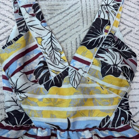 H&M Sparkly Floral Patterned Mini Dress - Size 4 - Picture 3 of 9